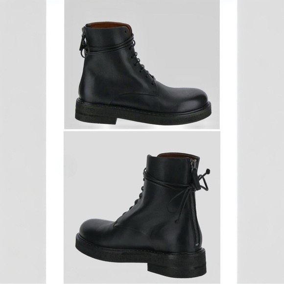 MARSELL PARRUCCA NABUCK LEATHER ZIPPED COMBAT BOOTS BOOTIES BLACK SIZE 6 NEW - Picture 7 of 16